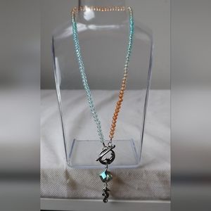 Handmade mermaid toggle beaded necklace